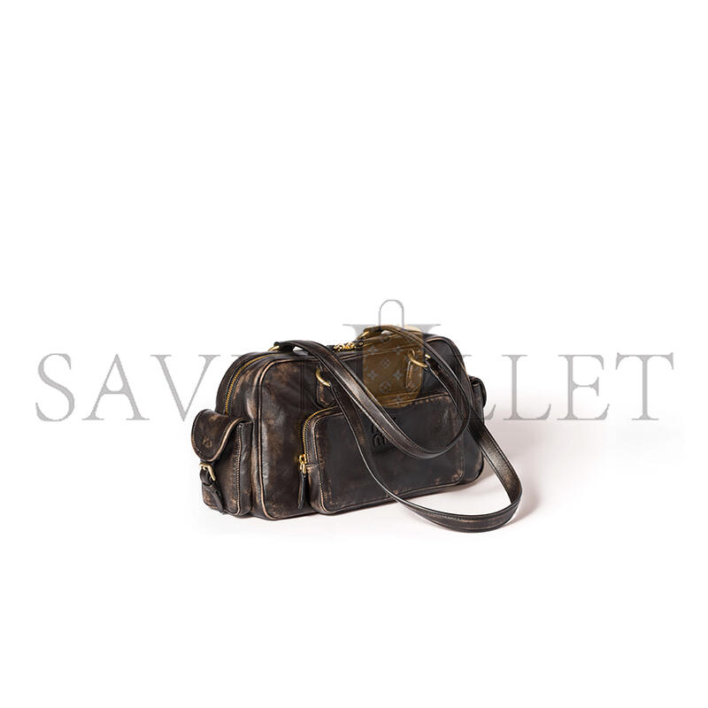 MIU MIU POCKET NAPPA LEATHER TOP-HANDLE BAG 5BB179 (32*19*14cm) MIU MIU POCKET NAPPA LEATHER TOP-HANDLE BAG 5BB179 (32*19*14cm)